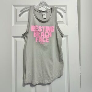 Victoria's Secret Pink Resting Beach Face Tank Top